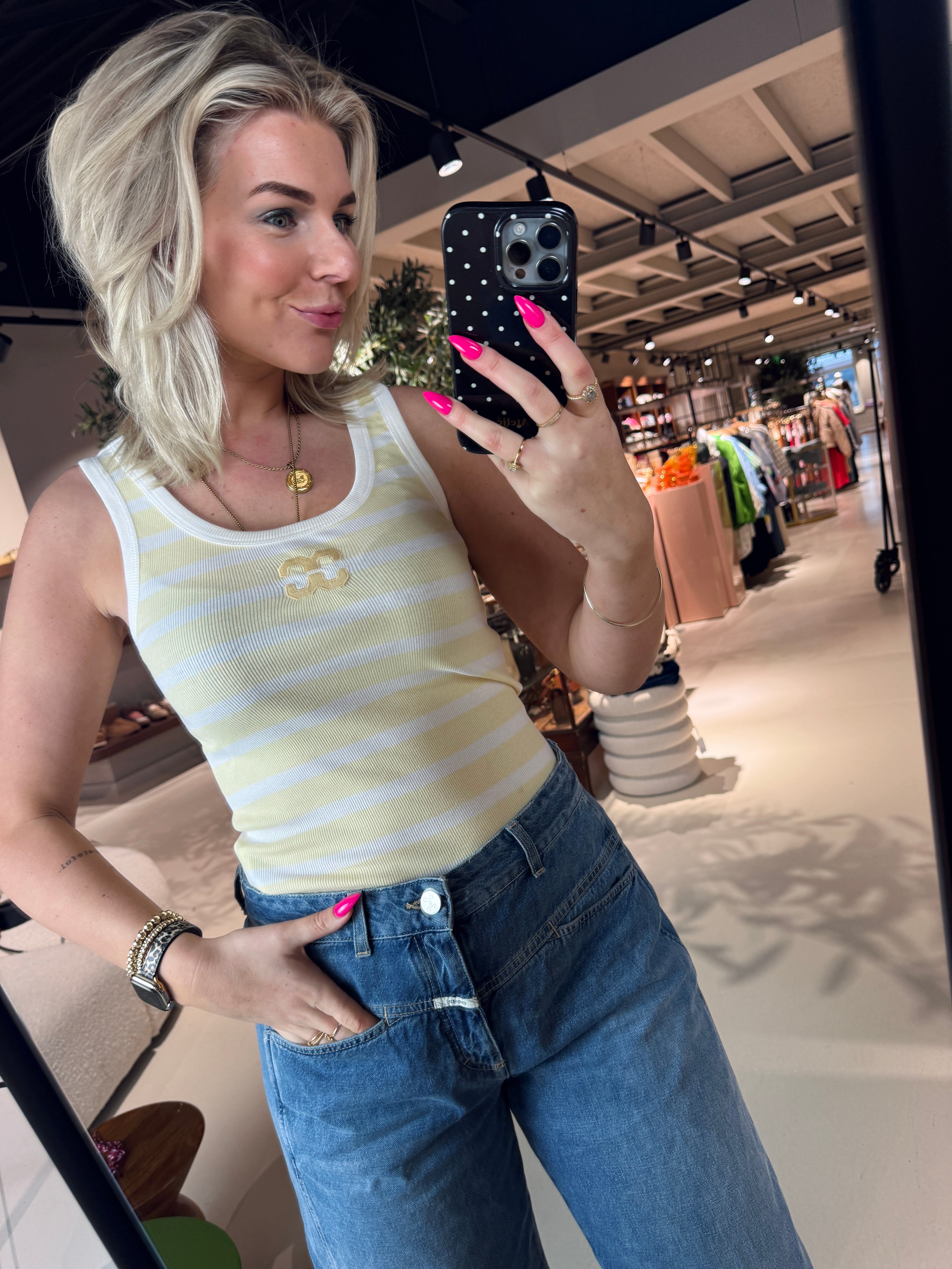 GrannyCC Rib Emb. Tank Top