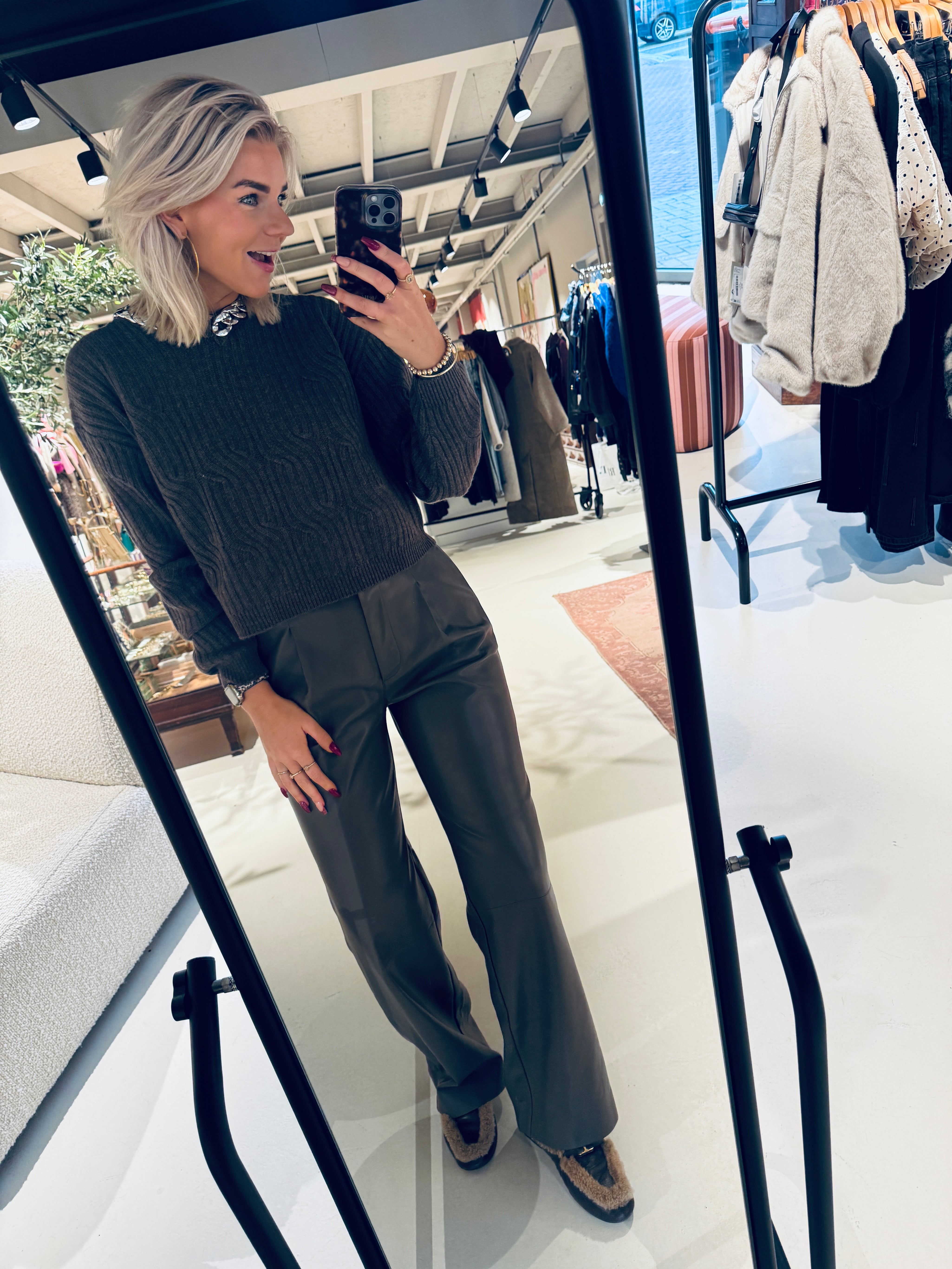 Jules faux leather pants