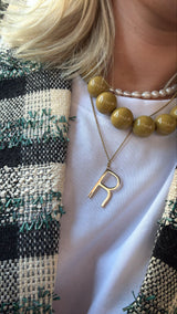 Letter ketting 20 krt verguld