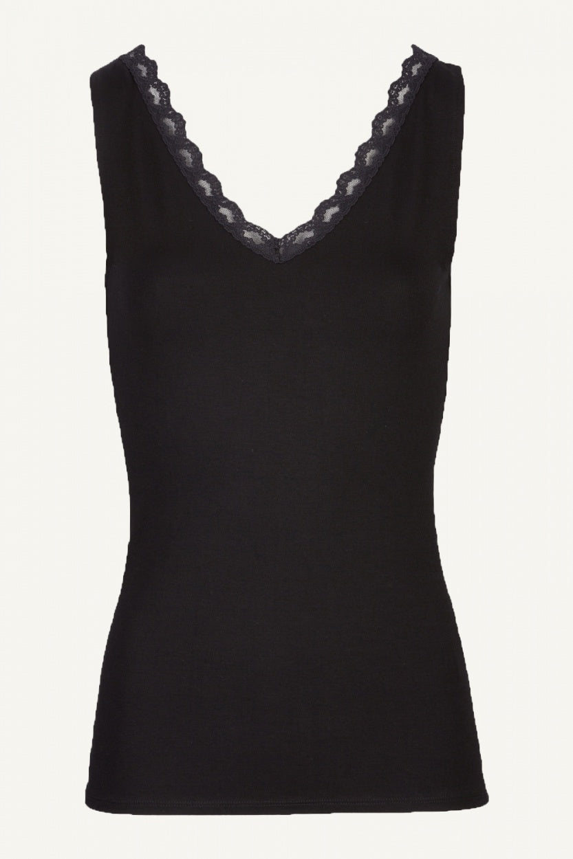 Lace singlet - Black