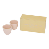 107779 Good Morning Egg Cup, set of 2, in giftpack - Old Pink