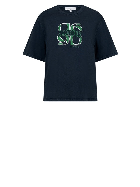 Riot monogram tee - Nocturnal blue