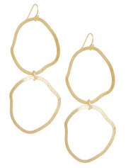  Waarschuwing Voltooid Onvolledig Lange organische oorbellen met textuur