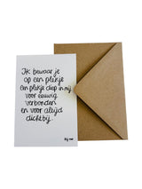Kaart - Ik bewaar je op een plekje