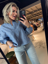 Sarah short linen blouse
