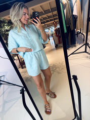 S26Z879LTD Shorts in het lichtblauw voor dames van Penn&Ink