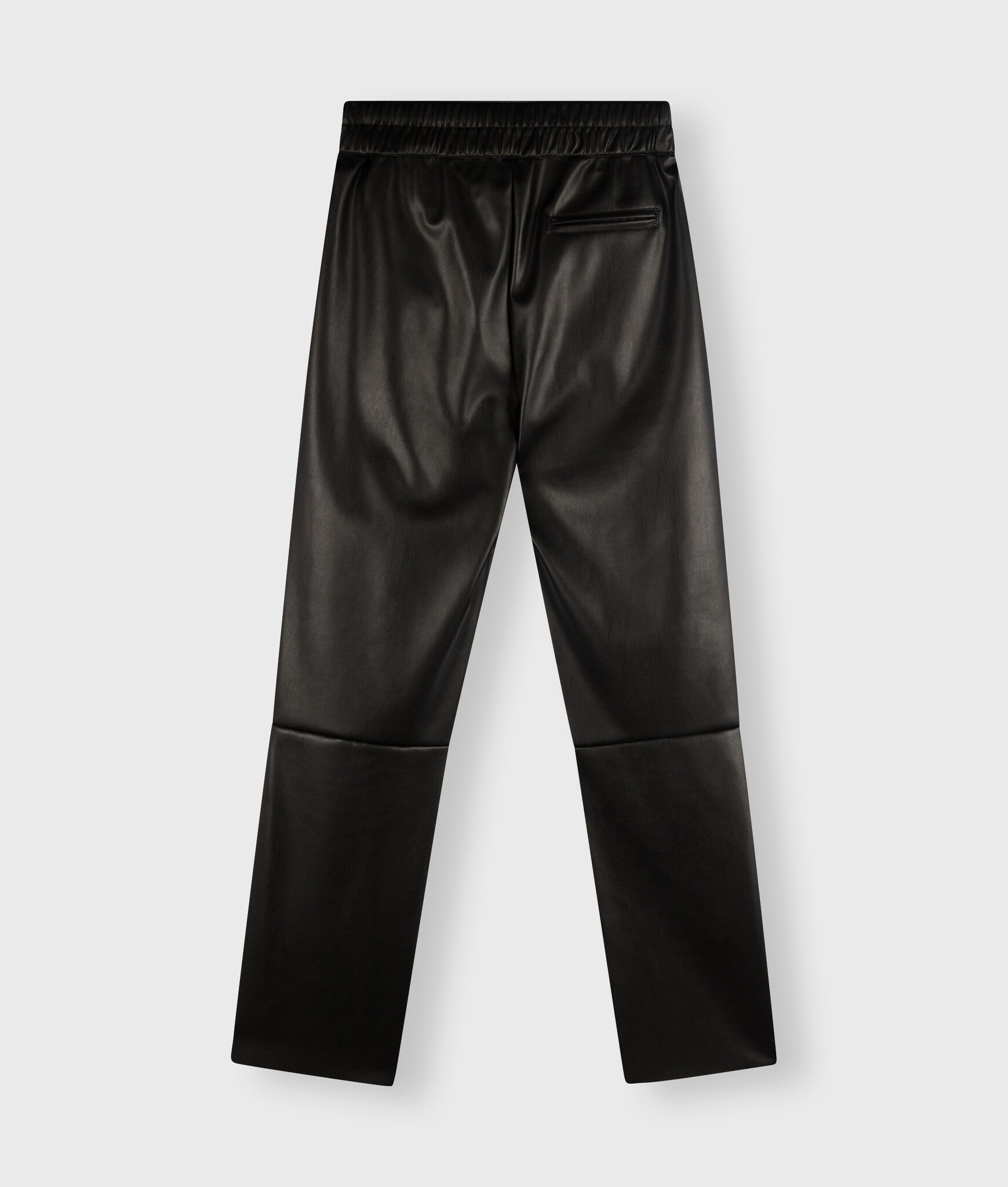 20-041-3204 Leather look cropped jogger - Long - Black