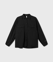 20-406-4204 Overshirt crepe - Black