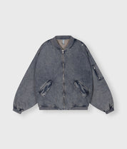 20-509-4203 Bomber jacket denim - blue denim