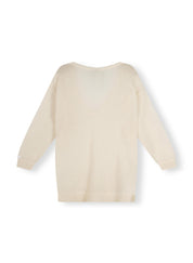 20-603-3202 V-Neck Sweater Thin Knit - Ecru