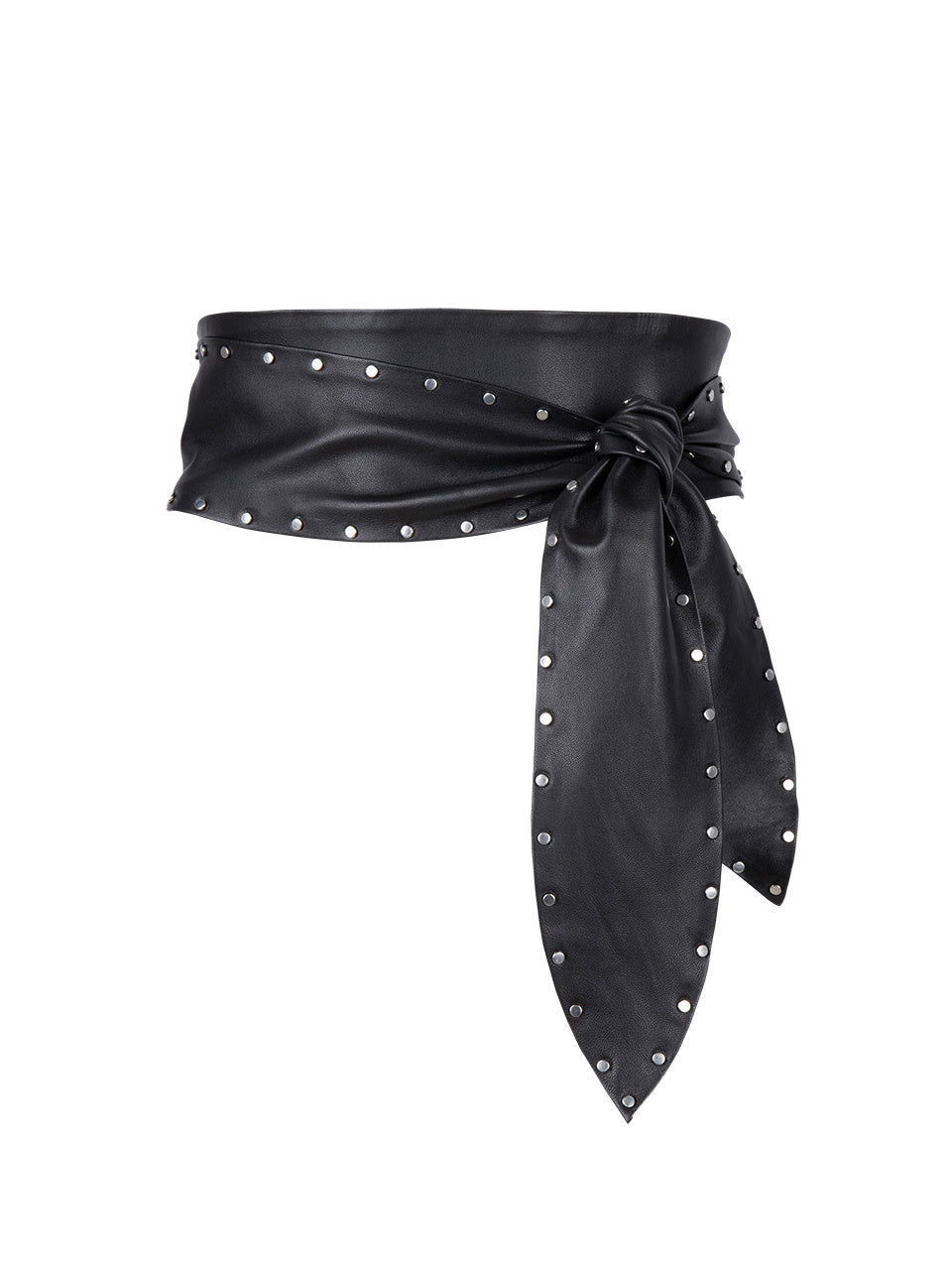 Markala leather studs belt - raven