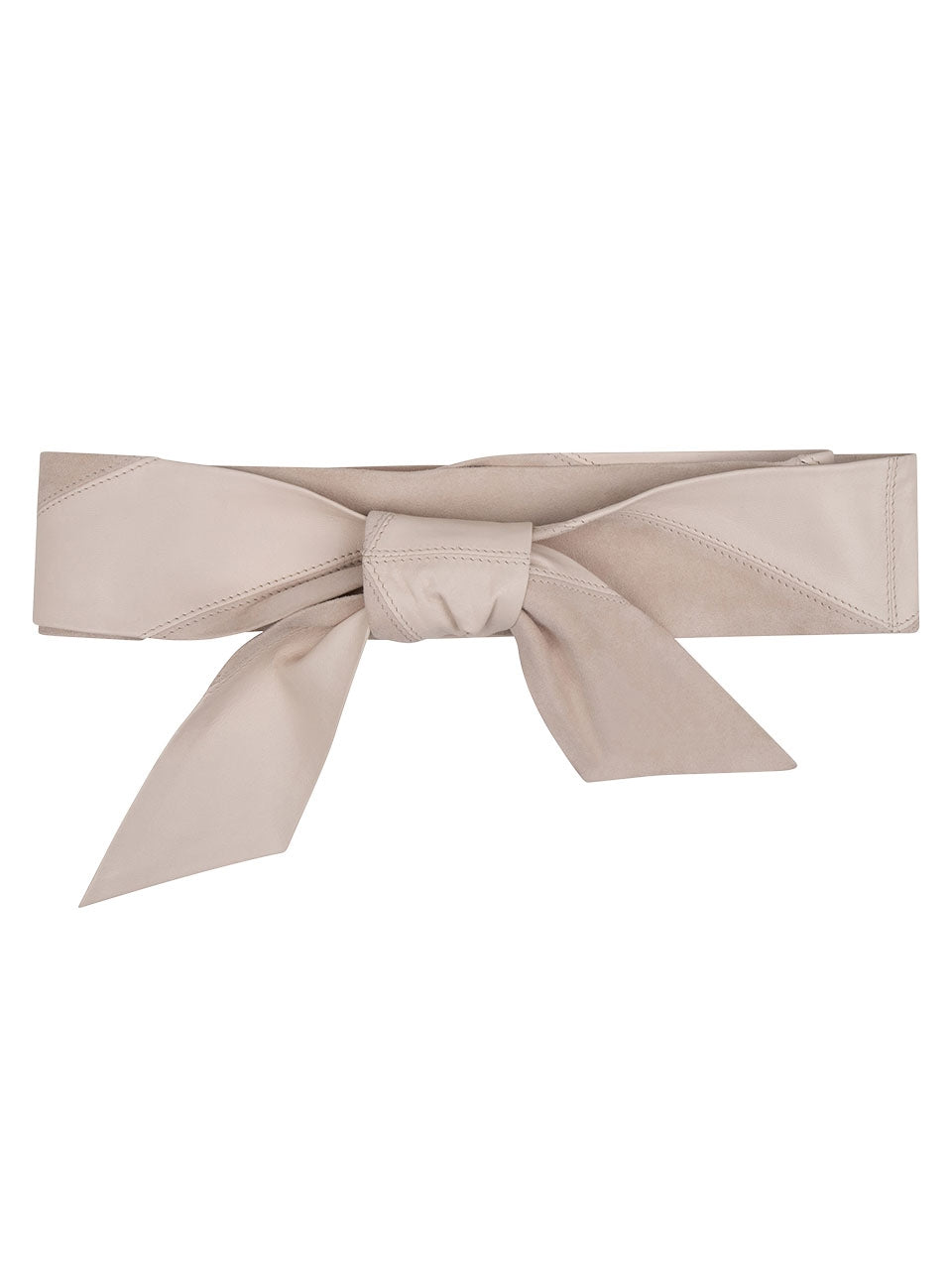 D6Dealo Leather Wrap Belt - Chalk