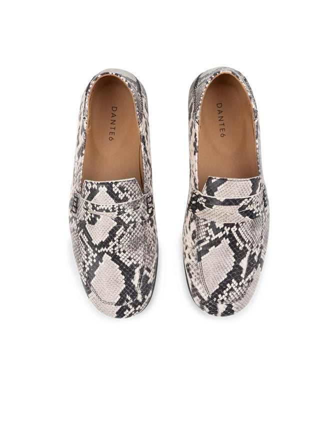 Soko leather loafers - Snake Print