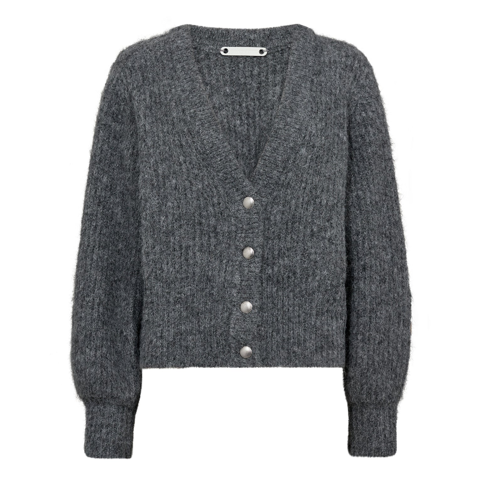CoralieCC Button Rib Knit - Grey Melange