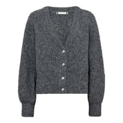CoralieCC Button Rib Knit - Grey Melange