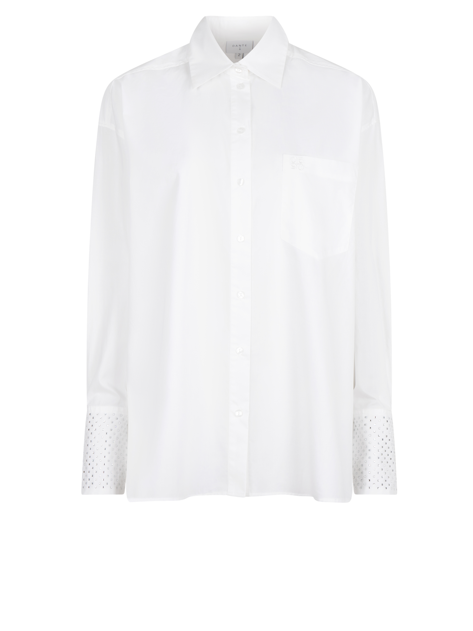 Butler rhinestone shirt - Milk White