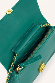 Loua leather bag - Peacock green