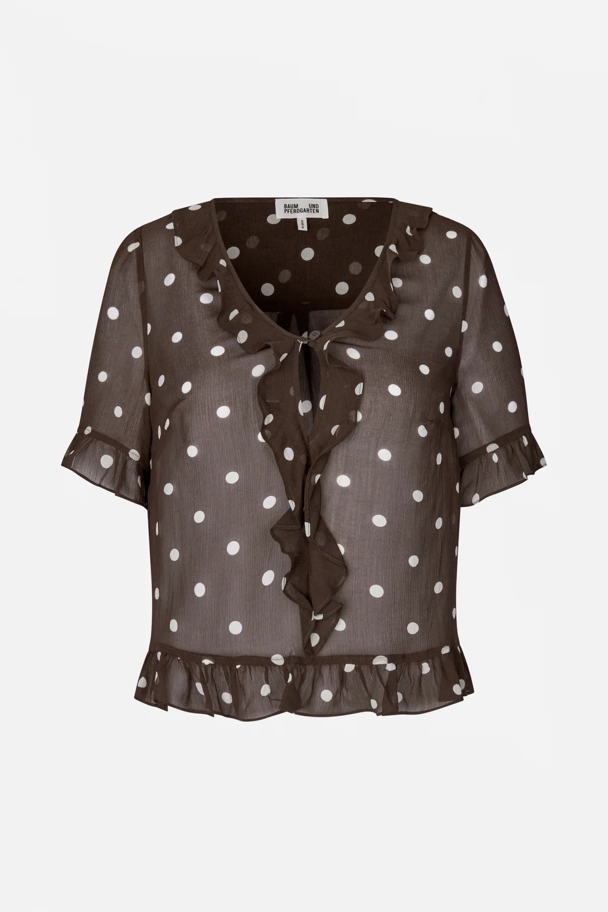 Madicen Blouse bruin met stipjes van Baum Und Pferdgarten