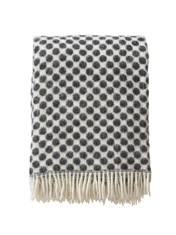 Klippan plaid met brushed Gotland wol, black