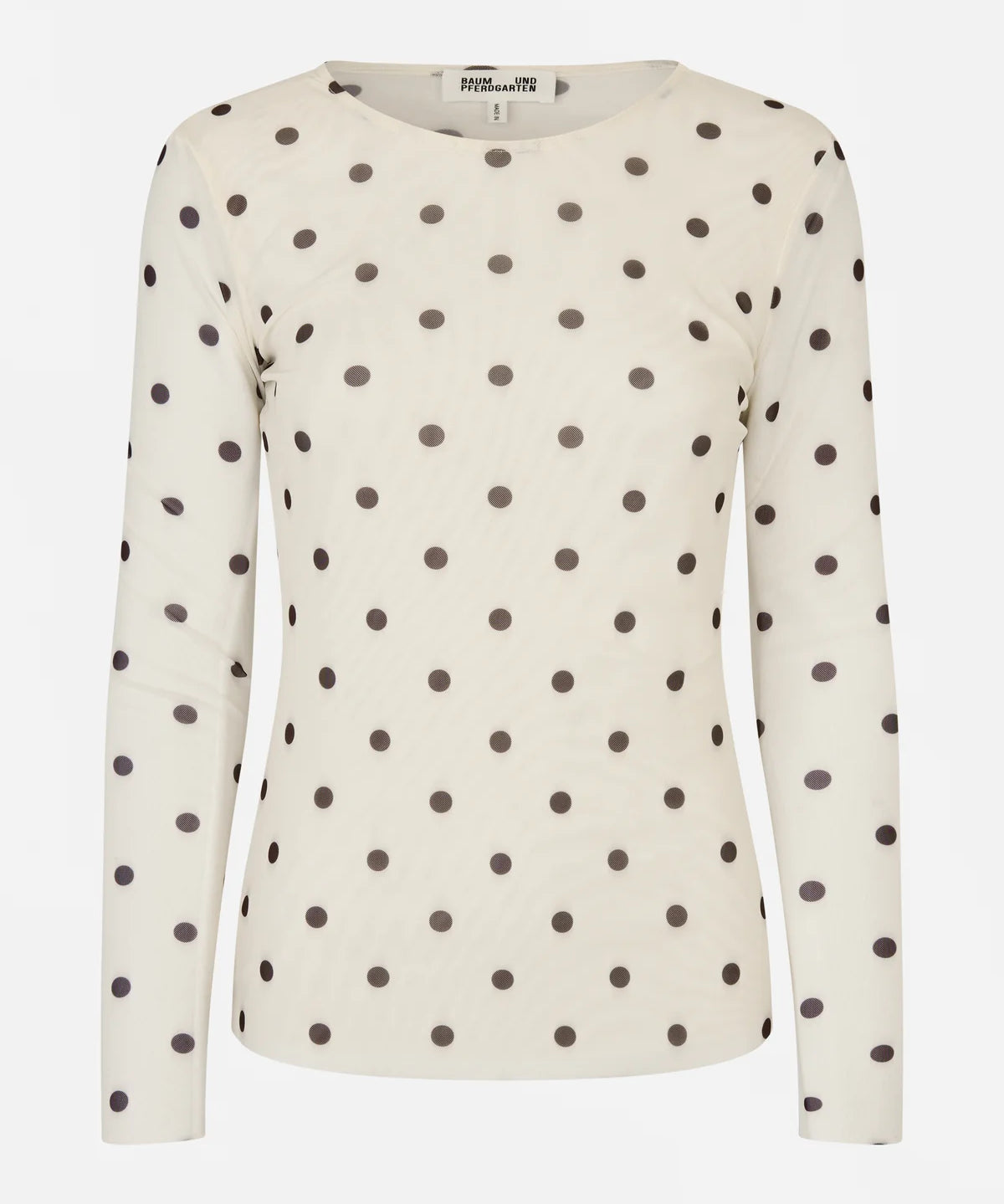 Jodie Top mesh met stipjes voor dames van Baum Und Pferdgarten