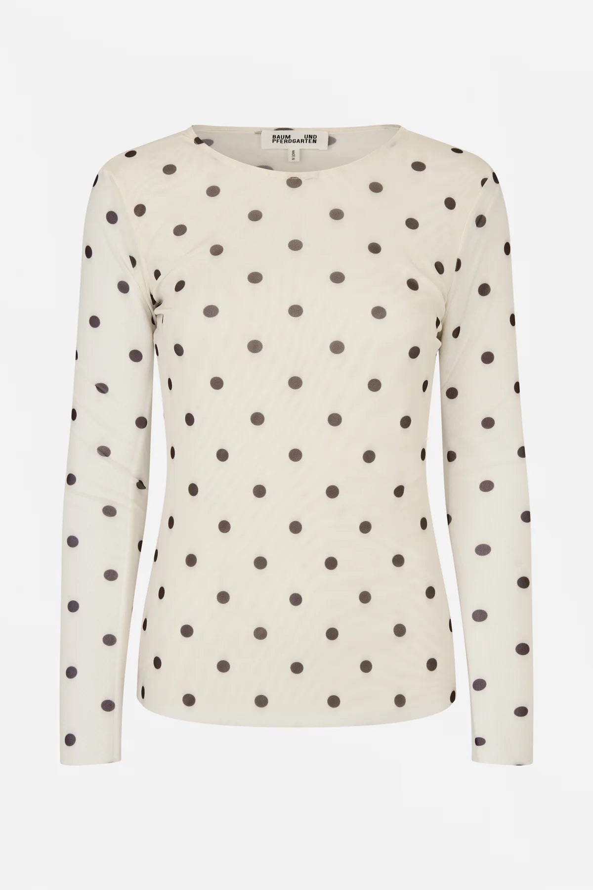 Jodie Top mesh met stipjes voor dames van Baum Und Pferdgarten
