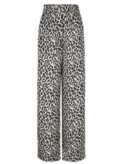 Teo leopard printed wide leg pants - Multicolour