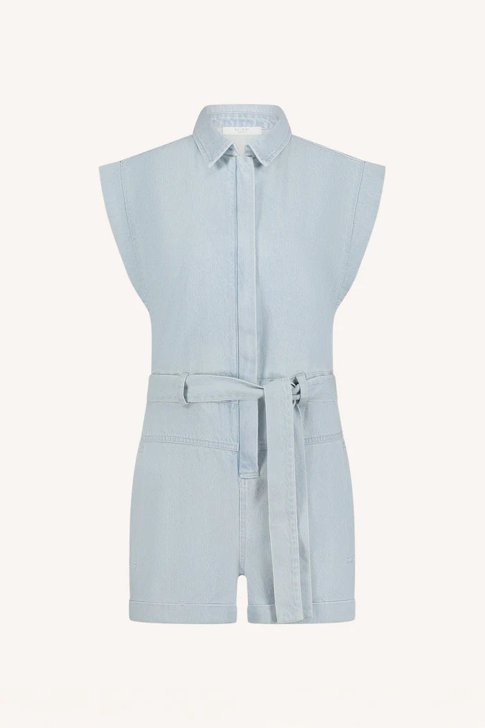 Ollie bleached denim suit - Bleached denim
