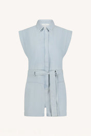 Ollie bleached denim suit - Bleached denim