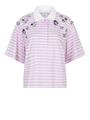 Titan embellished polo shirt - Pink Sorbet