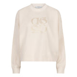 Zeke relaxed fit cropped crewneck sweater - Butter Cream