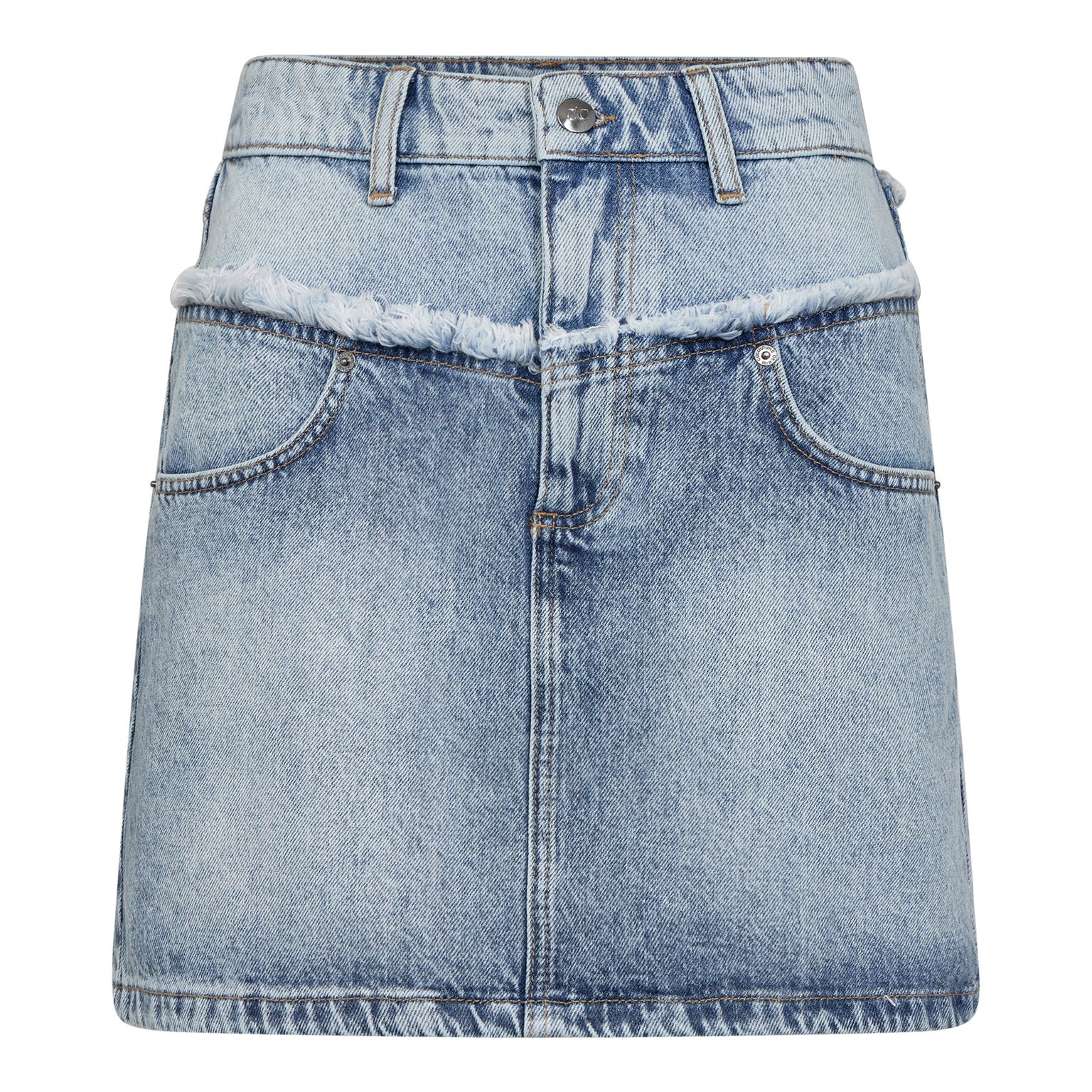 BowieCC Block Skirt - Fade Denim