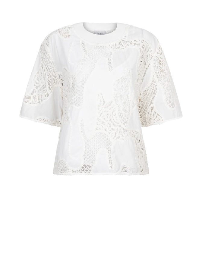 Loire embroidered t-shirt - Milk white