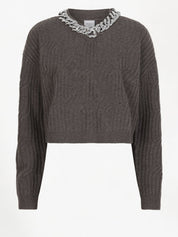 Odean V-neck chain sweater