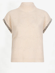 Meloe sleeveless chain sweater
