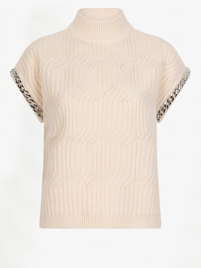 Meloe sleeveless chain sweater