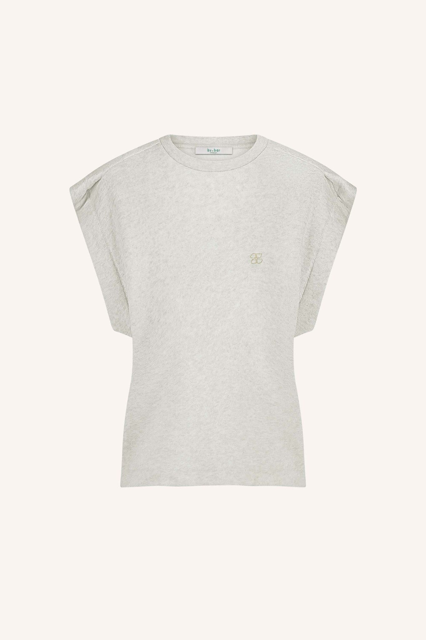 Mason pleats top - Light grey melee