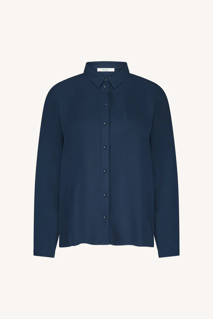 Donna satin stripe blouse