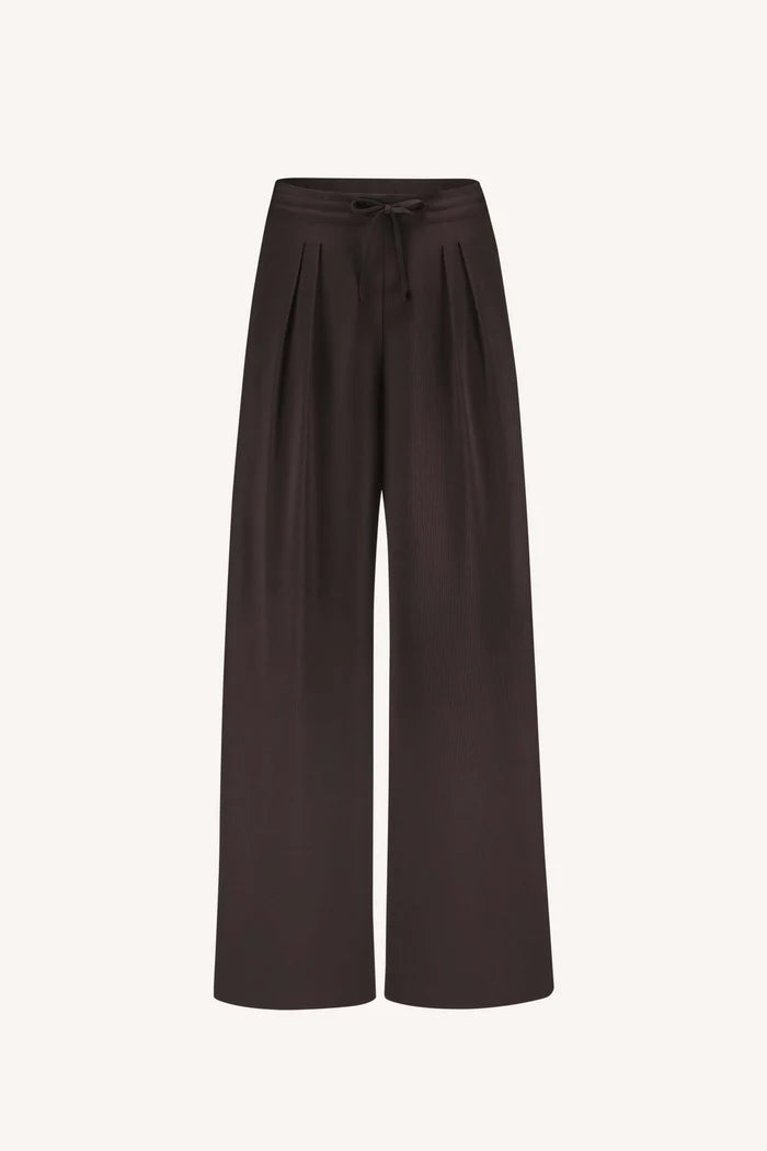 Uma satin stripe pants
