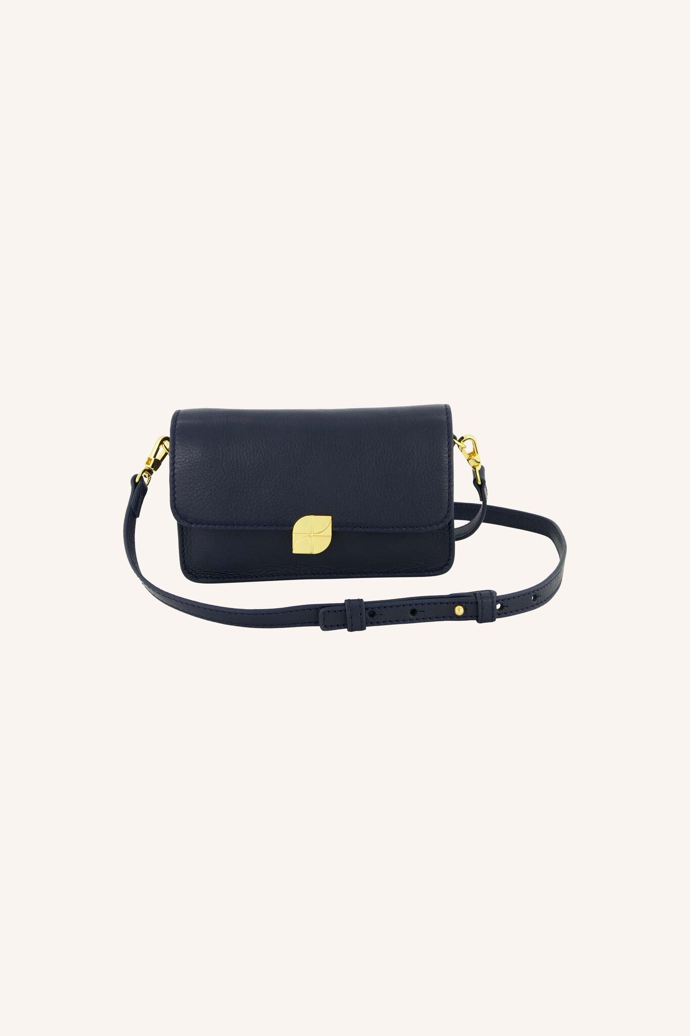 Loua leather bag - Navy blue