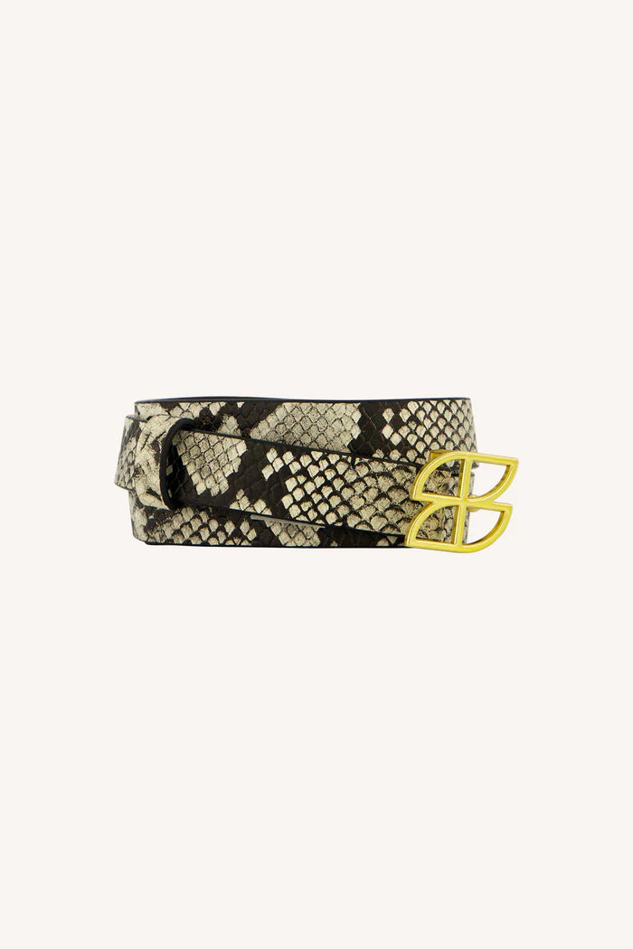 Buckle logo snake belt - Snake print