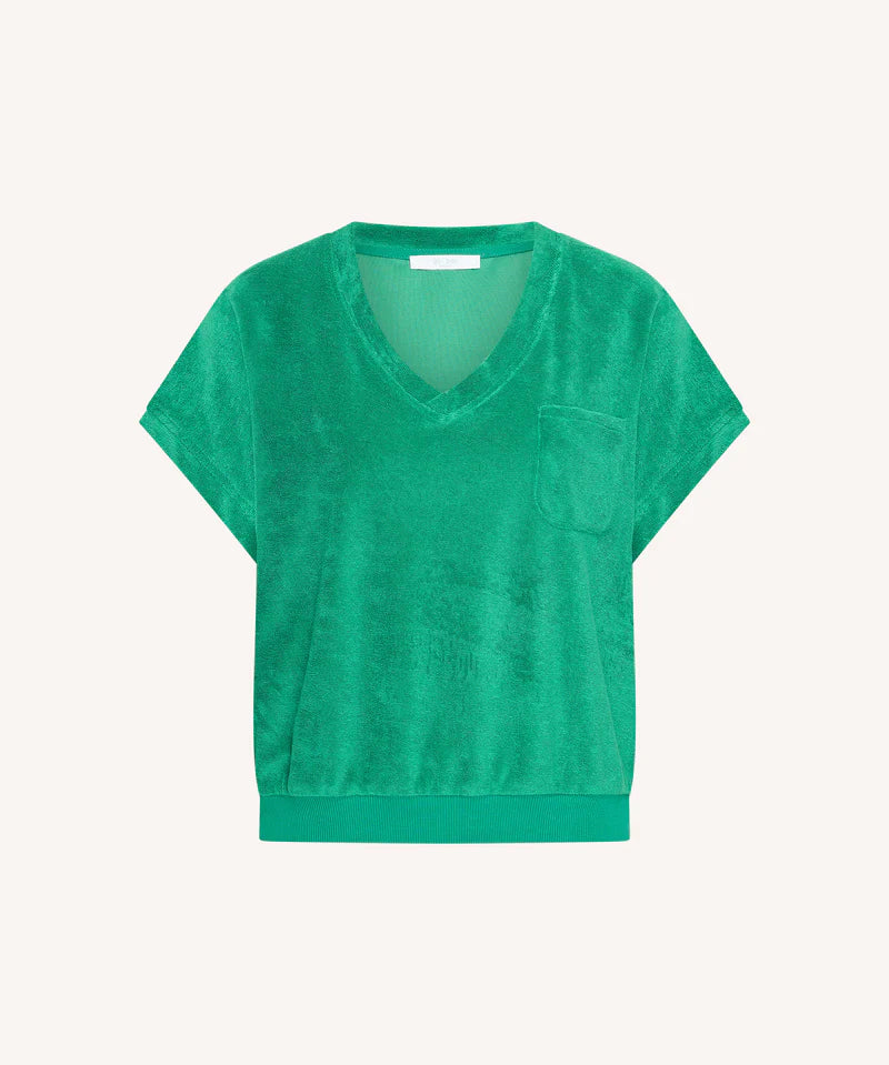 Tyler slub top met V-hals voor dames van BY-BAR