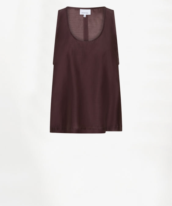 Corin relaxed fit tanktop in donkerrood voor dames van Dante6