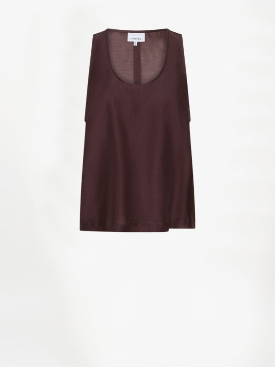 Corin relaxed fit tanktop in donkerrood voor dames van Dante6