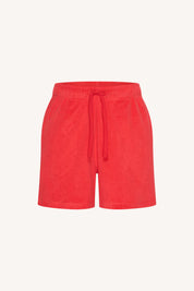 Kid slub shorts in het rood met elastieken tailleband By-Bar