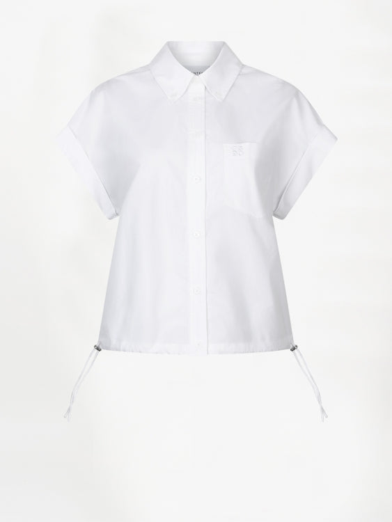 Eclat cap-sleeve button down shirt