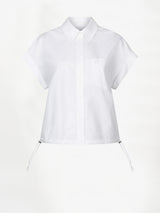 Eclat cap-sleeve button down shirt