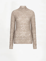 Irony Lace Turtle Neck Top
