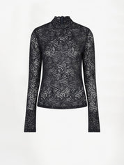 Nicyra Lace Turtle Neck Top