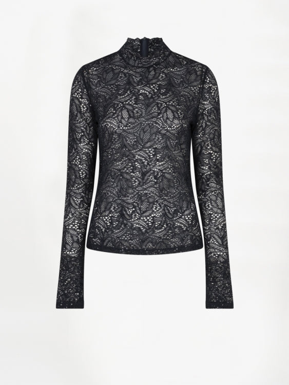 Nicyra Lace Turtle Neck Top