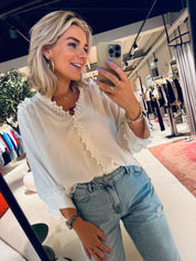 Sira, blouse - 1010 Off White